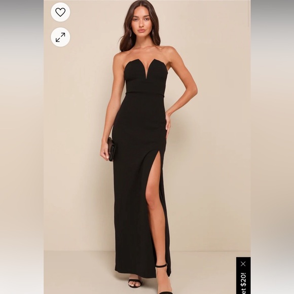 Lulus Dresses & Skirts - Lulus Dedicated to Glamour Black Strapless Maxi Dress
